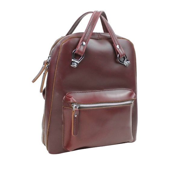 Grain Cowhide Leather Backpack-Small Size LK09WR